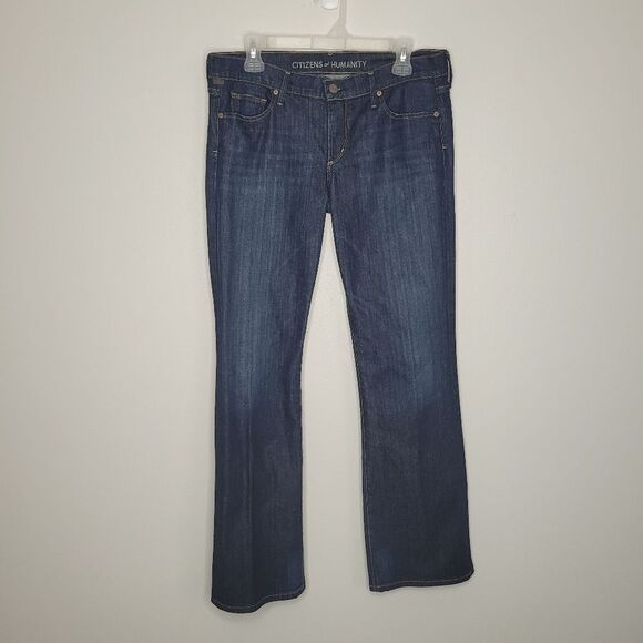 Citizens of Humanity Dita Petite Bootcut leg Jeans mid rise daek wash Size 31 - Picture 1 of 7
